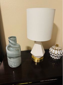 Gray/White glass vase