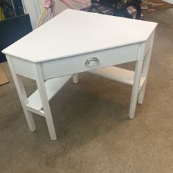 Kids Corner Desk With Draw (white, Good Shape)