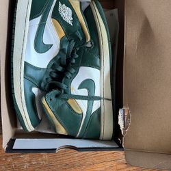 Jordan Air Jordan 1 Mid Sonics Green White Yellow Sneakers Mid Top