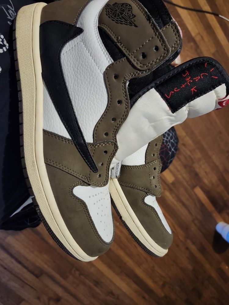 For Sale: Authentic Travis Scott x Air Jordan 1 Retro High OG 'Mocha' - Size 9