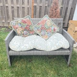 Outdoor Furniture ; Loveseat and Cushions