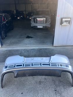 2010-2013 Porsche Panamera 970 Rear Bumper Cover Silver OEM