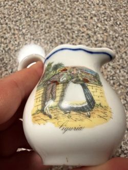 Vintage Bavarian Porcelain Creamer – Liguria & Ventimiglia Italy Souvenir – Excellent Condition