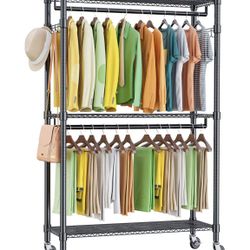 Closet Garment Rack Shelving -Heavy Duty