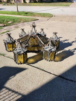 Vtg Spanish Chandelier