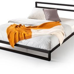 ZINUS Queen Platforma with Headboard Platform Bed Frame,, Black