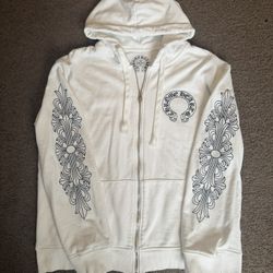 Chrome Hearts Horseshoe Floral Zip-Up