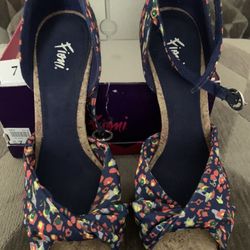 Fiona Blue Floral Sandals