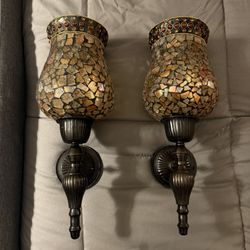 Global Fusion Glass Mosaic Wall Scones