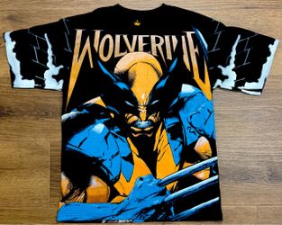 Marvel Wolverine (XL) AOP All Over Print Comic Graphic T-Shirt Crown #15A
