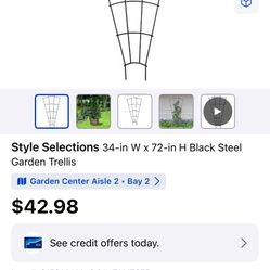 Black Steel Garden Trellis 