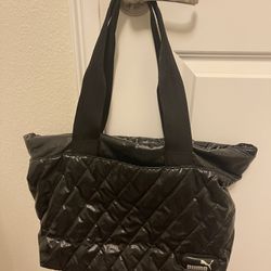 Puma Nylon Sports Bag In Black 