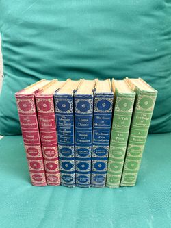 Vintage Classic Literature Book Set 7 Volume Hardcover Embossed Covers