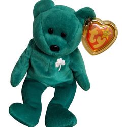 TY Beanie Baby Erin 1997 Original Shamrock St. Patrick's Day