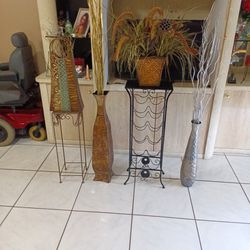 Decorative. Vases. With. Stands.  $20. Each. Seth. They. Are. 4. Set