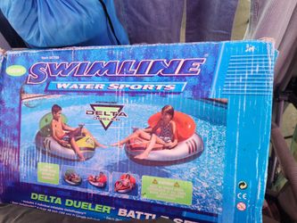 Swimline 2-Piece Inflatable Floating Chairs, Delta Dueler Battle Set New in box