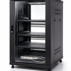 19” Server / Network Rack Cabinet with Glass Door & Fans - Excelent condition