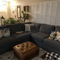 Pottery Barn Charcoal Sectional