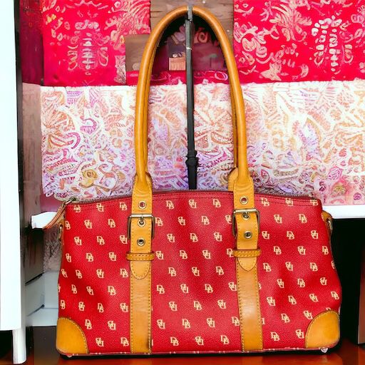 Vintage Red/White Dooney & Bourke Handbag 