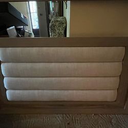 Complete Avery Queen Brown Fabric Bed Frame w/lights