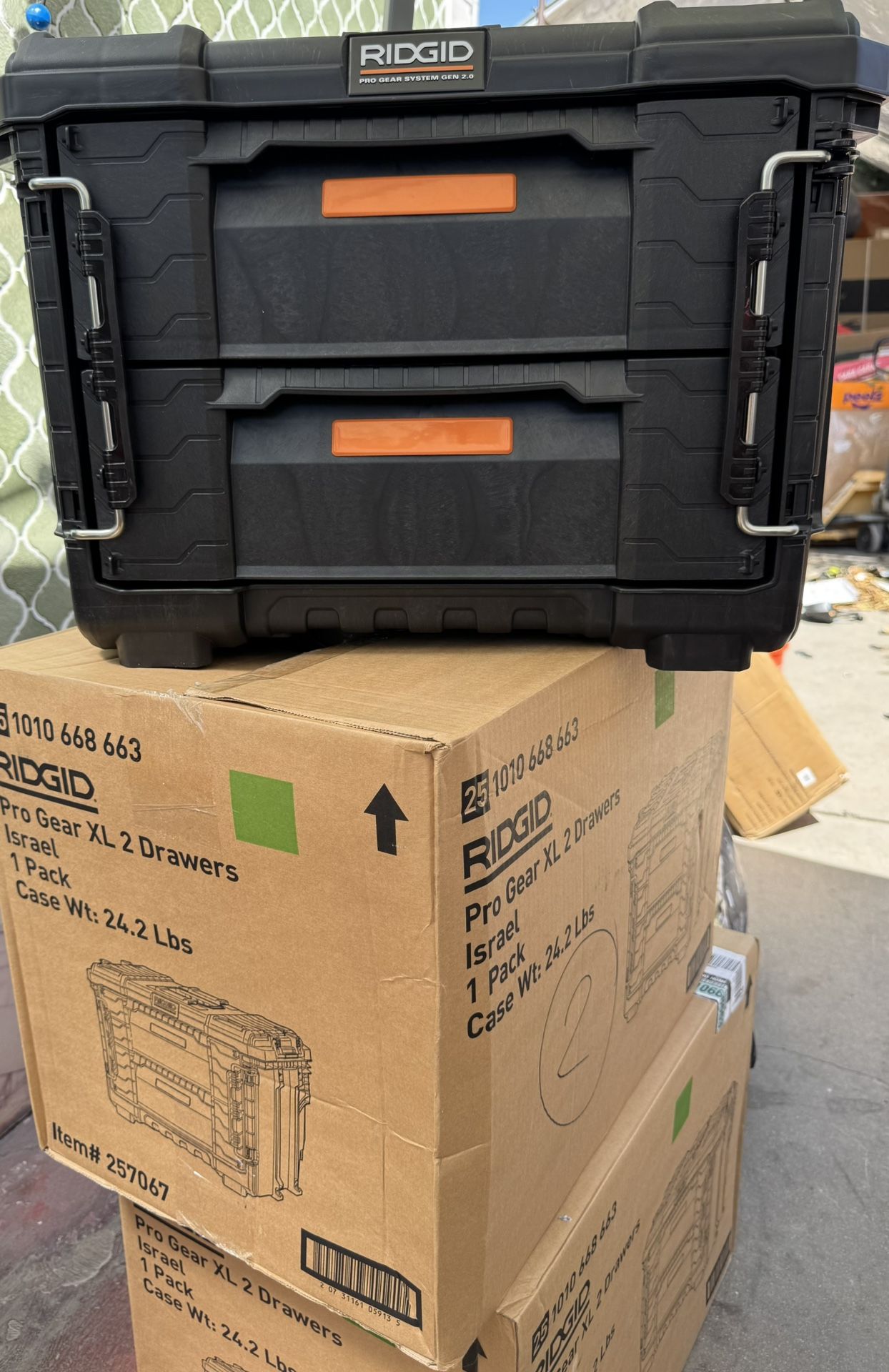 RIDGID 2.0 Pro Gear System 22 in. XL 2 Drawers Modular Tool Box Storage