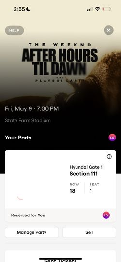 The Weeknd Seat One Only 