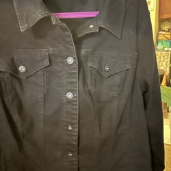 Black Denim Jacket Size 18W