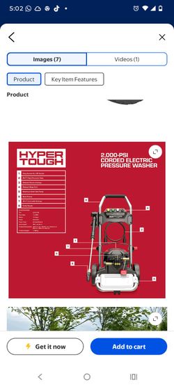 Hyper Tough 2000 PSI Corded Electric Pressure Washer