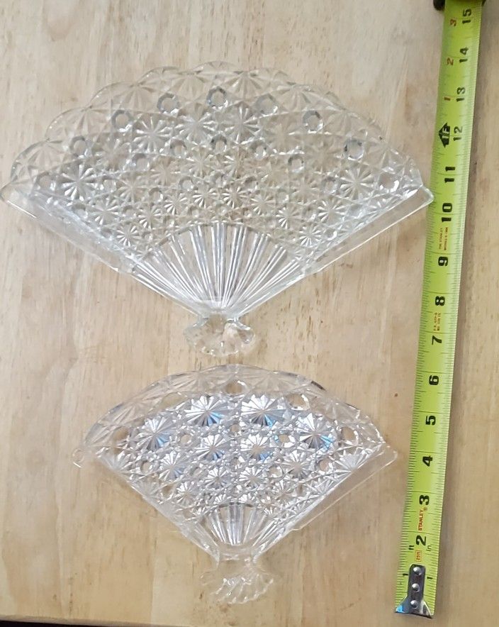 Crystal Fan Shaped Dishes
