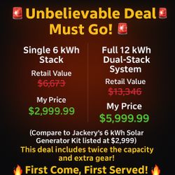 Jackery Explorer 2000 Plus Solar Power System (6 kWh to 12 kWh Upgradeable)