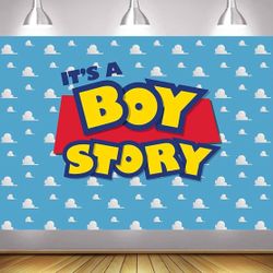 “It’s a BOY story” Backdrop And Decoration 