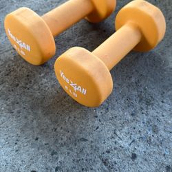 (2) 8 Pound Dumbbells 