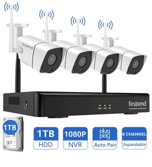 Photo Home Security Camera System Wireless Outdoor Indoor 4 Cameras 720P HD with Night Vision 1TB Hard Drive