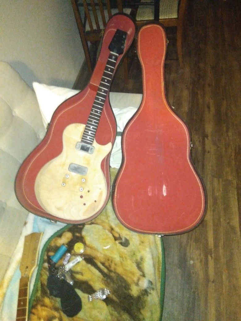 Sanded Down Electric Guitar Needs Some Parts