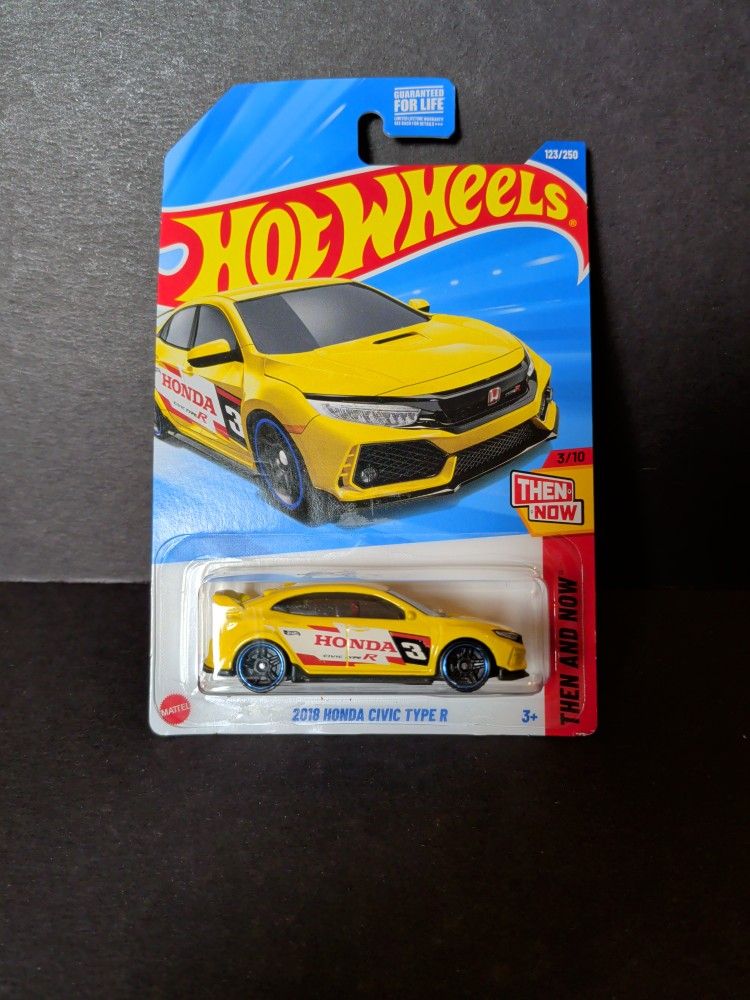Hot Wheels Exclusive Yellow Then And Now 2018 Honda Civic Type R
