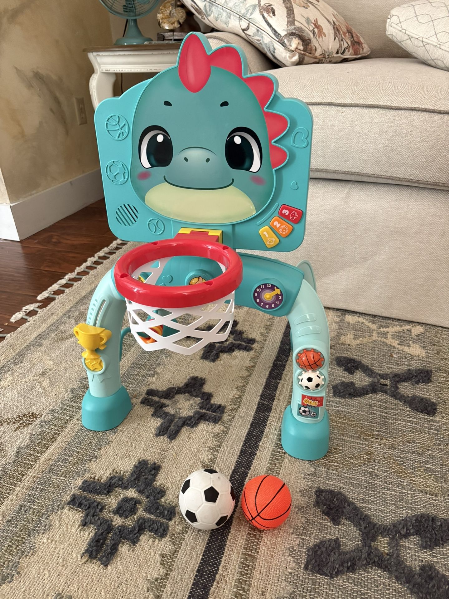 Dinosaur Kids Sports Play Toy: 4-in-1 Multifunction Indoor Outdoor Activity