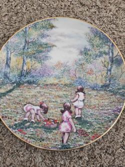 Dominic Mingolla Picking Flowers Collector Plate