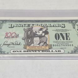 2002 Disney Dollars ( 100th Anniversary Steamboat Willie ) Banknote