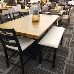 6pc Counter Height Dining Room Set 