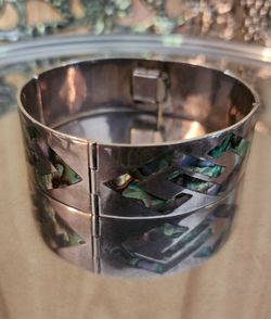 Vintage Mexican siver & Abalone bracelet