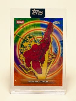 Topps Chrome Marvel Mint Human Torch Gold Cerebro #/25