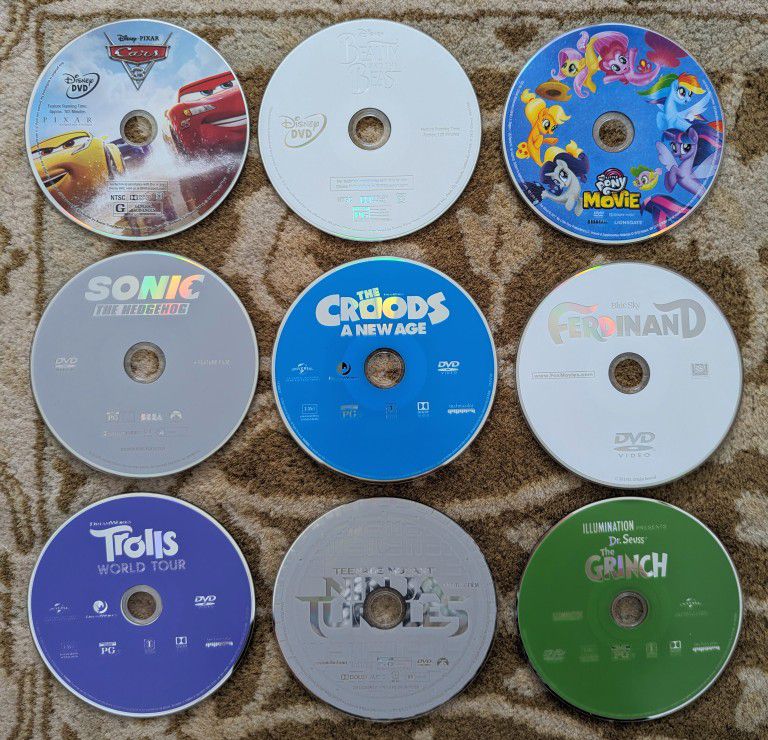 Kids DVD movies, disc only - like new - Disney & more - $3 each or 4 for $10