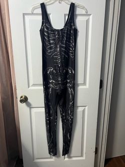 Skeleton Print Sleeveless Catsuit Jumpsuit