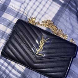 Ysl Saint Laurent Crossbody Bag Gold/black