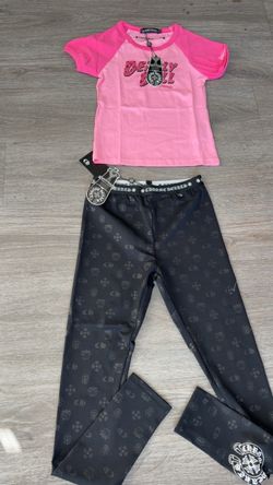 Chrome Hearts Deadly Doll T-Shirt and Leggings Set