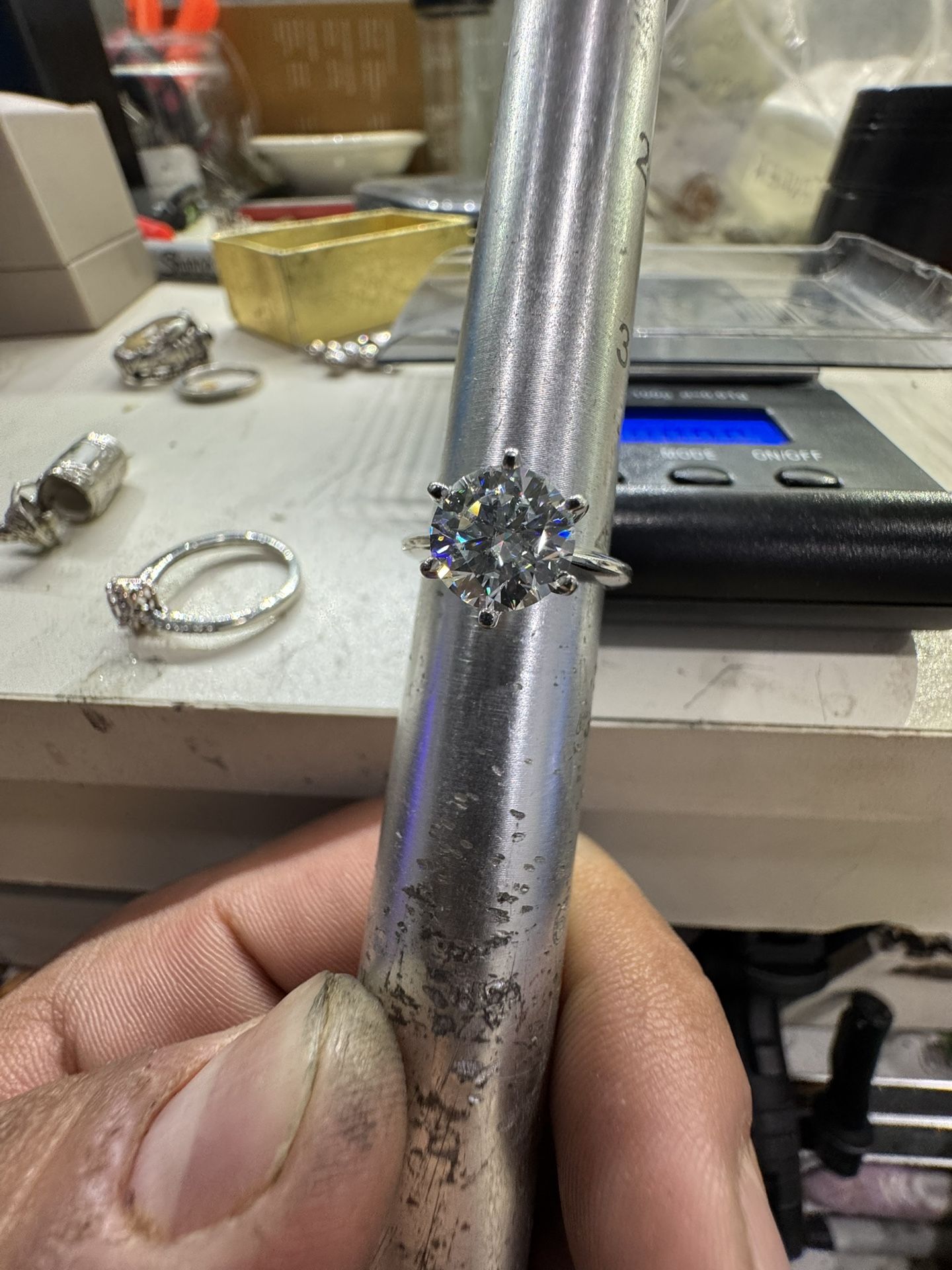 White Gold Solitaire Ring