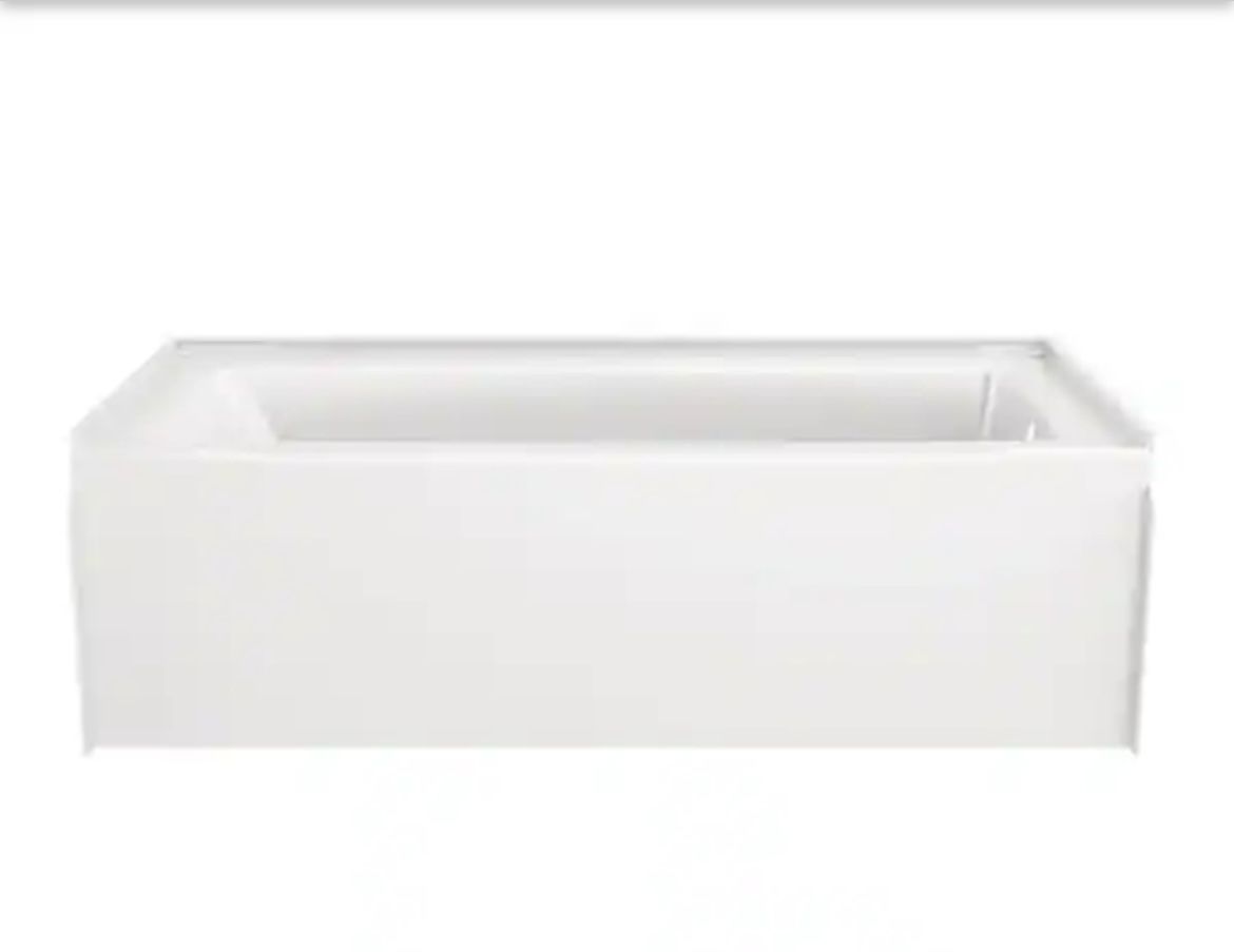 Delta Classic 500 60 in. x 30 in. Alcove Deep Soaking Bathtub with Right Drain in High Gloss White
