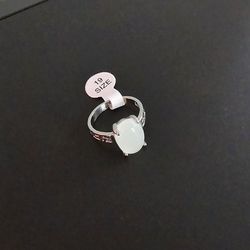 SPIRITUAL AGATE STONE POLISHED CABECHON  FOR ENERGY/HEALING NEW SIZE 9 RING 