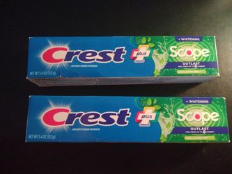 2 Crest Scope Plus Whitening 5.4 Oz Toothpaste