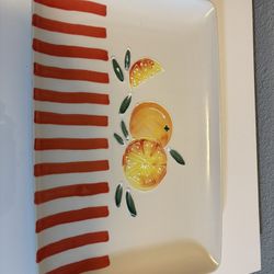 Orange Fruit Serving Platter - Wedding, Home, Birthday Party Decor 